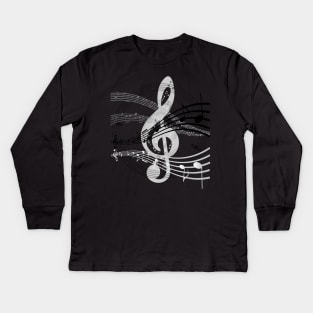 Musical Note Kids Long Sleeve T-Shirt